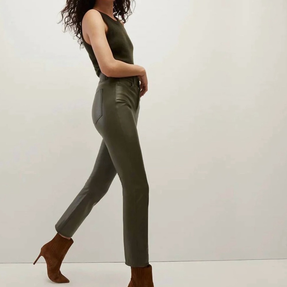 NWOT Veronica Beard Vegan Leather Carly Kick Flare Pants